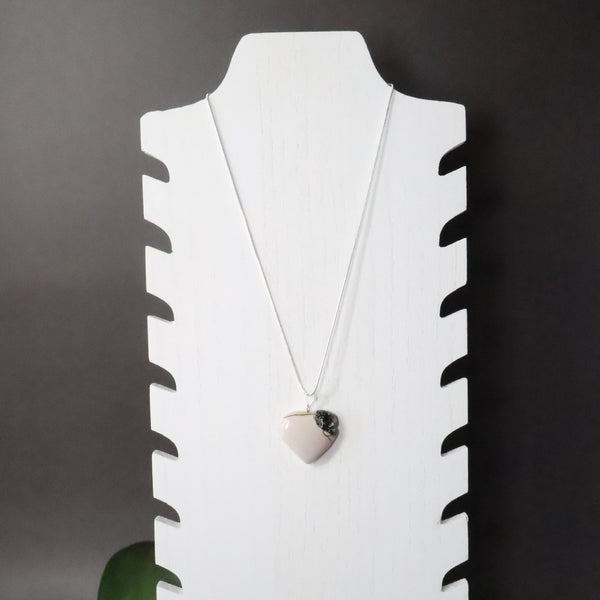 Mookaite Heart Necklace (1" Avg) #J034 - Lucid Willow - Crystal