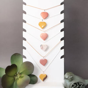 Mookaite Heart Necklace (1" Avg) #J034 - Lucid Willow - Crystal