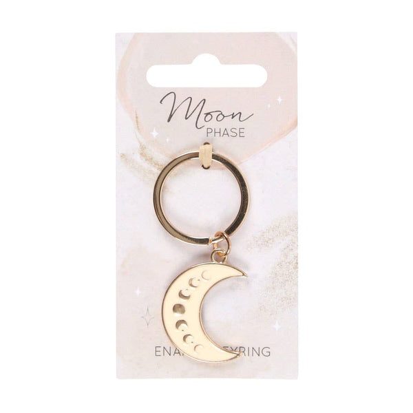 Moon Phase Keyring - Crescent Moon Charm