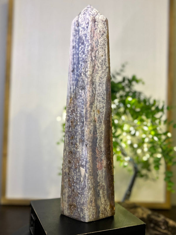Ocean Jasper Tower #T003 (Approx 14" tall x 3.5" wide) - Lucid Willow - Crystal