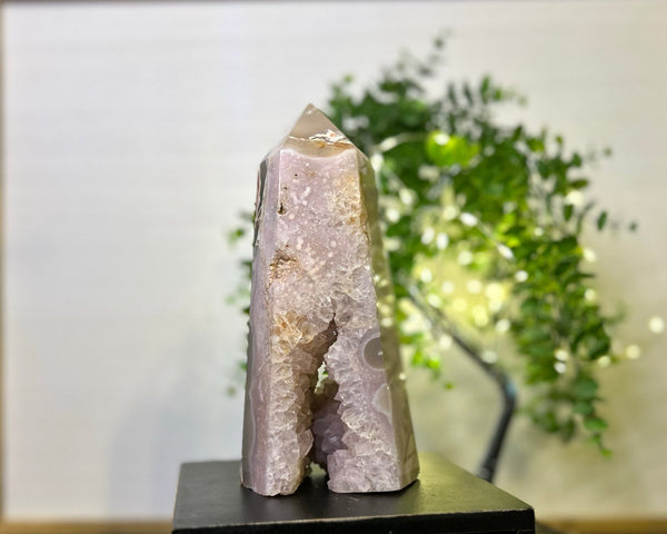 Pink Amethyst x Flower Agate Tower #T002 | Collection Quality Amethyst - Lucid Willow - Crystal