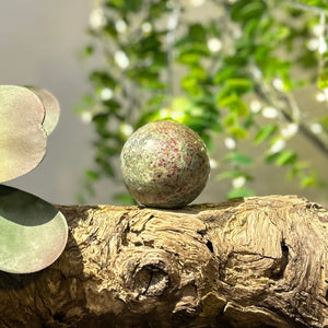 Ruby x Fuchsite 48mm Sphere #S013 - Lucid Willow - Crystal