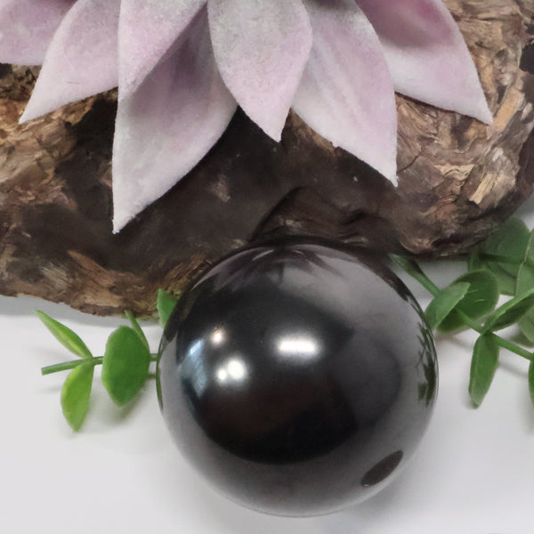 Russian Shungite Polished 51mm Sphere #S022 - Lucid Willow - Crystal