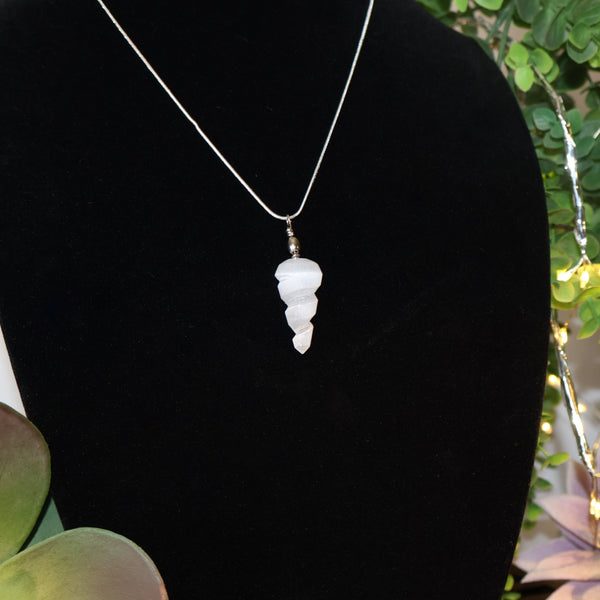 Selenite Spiral Necklace - Lucid Willow - Necklace