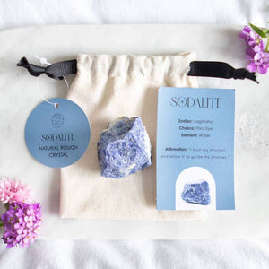 Sodalite Natural Rough Crystal | Sodalite Pocket Stone - Lucid Willow - Crystal