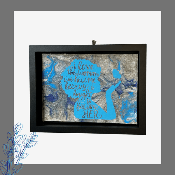 Woman I've Become Handcrafted Acrylic Pour #H004 - Lucid Willow - Wall Decor